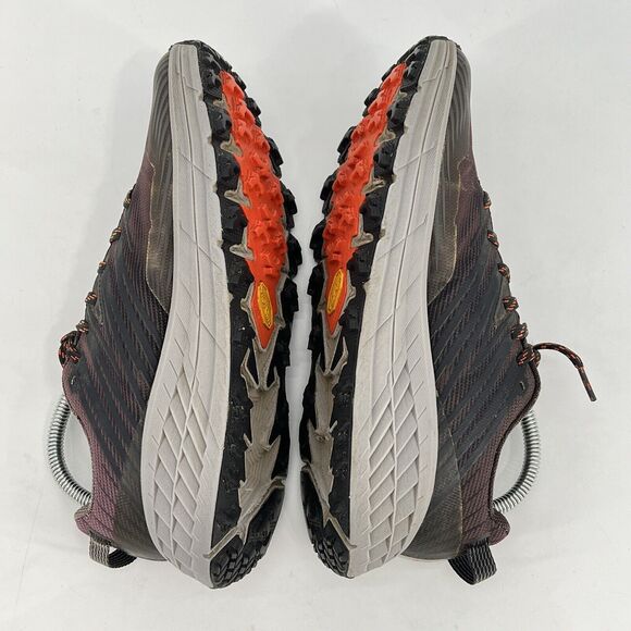 Hoka One One Speedgoat 4 Vibram Gray Black Men's Size 7  2E Trail Running Shoes - Picture 7 of 12